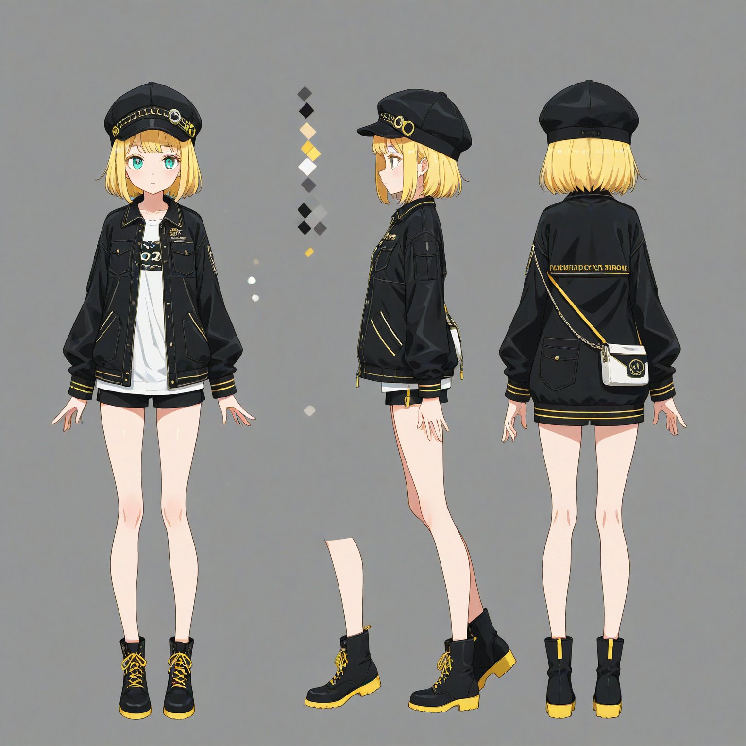 1990-1999 fashion,  Headwear,  turnaround by 幽鬼処刑人２年目 on Tensor.Art
