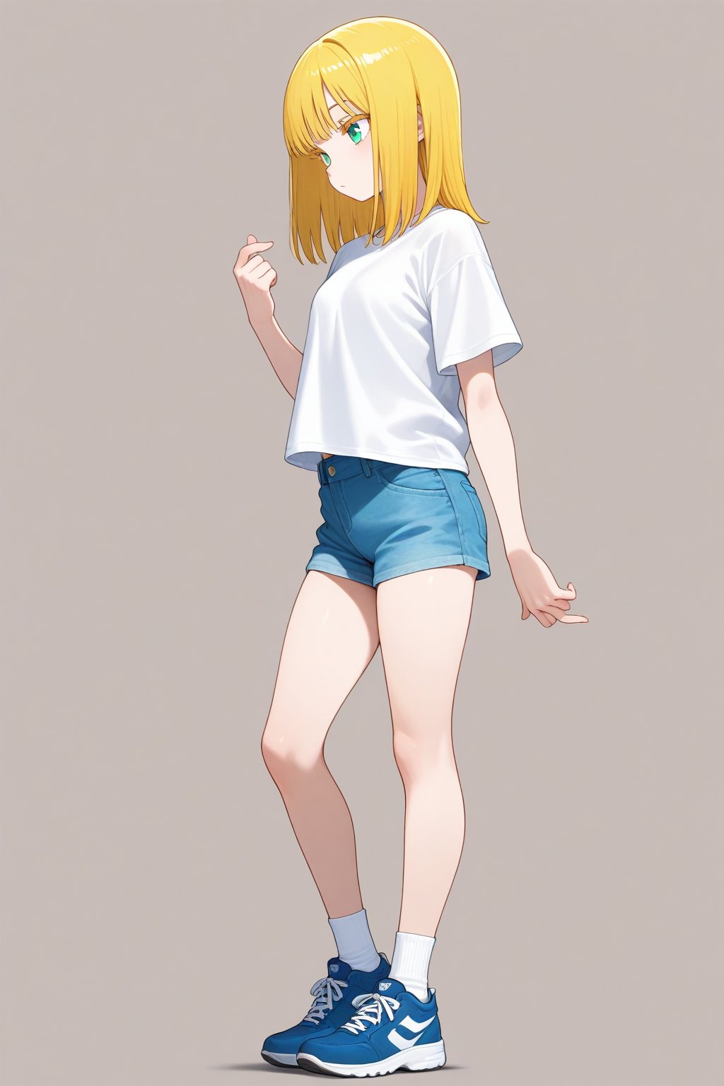Beckoning,  1girl,  medium hair by 幽鬼処刑人２年目 on Tensor.Art