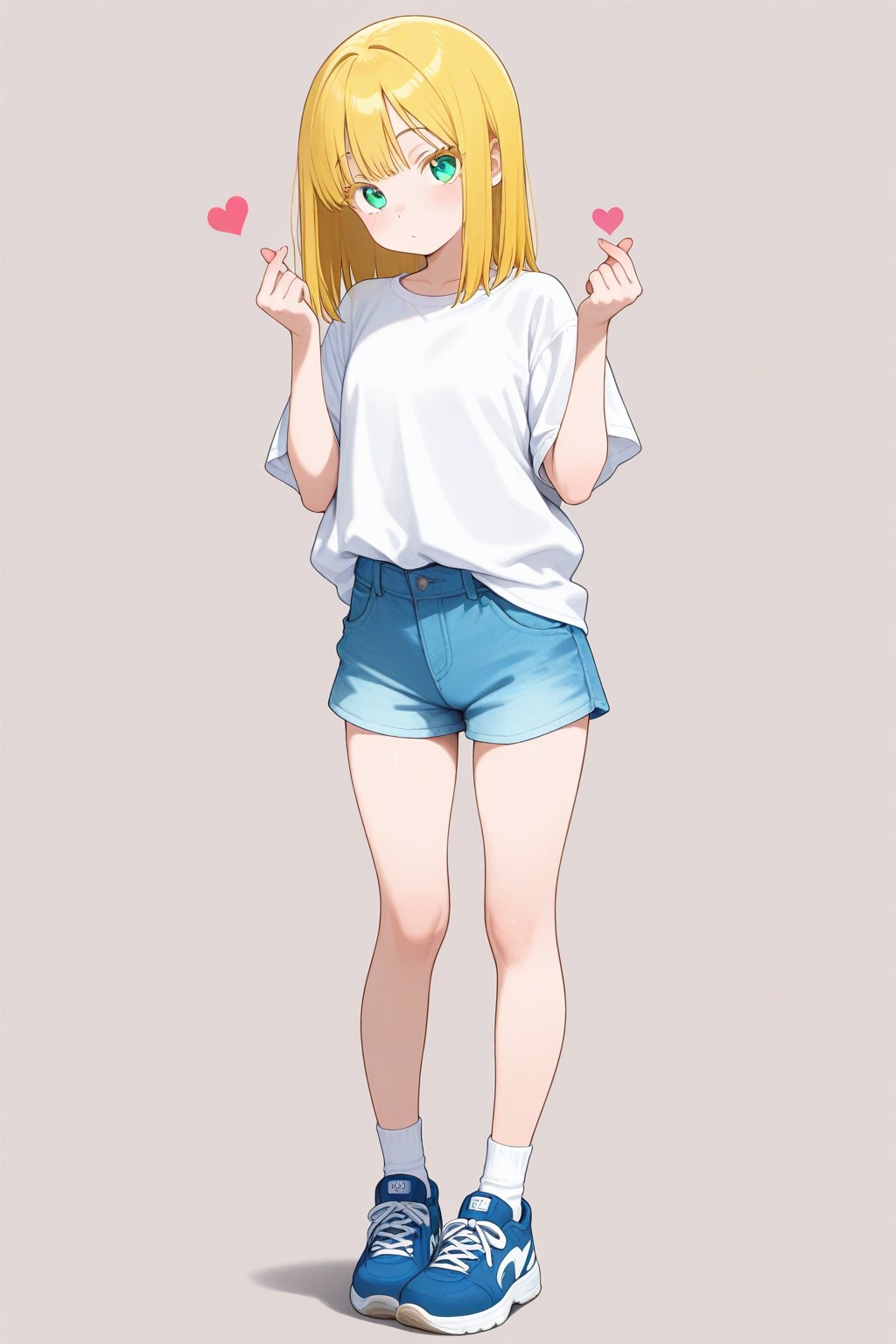 Finger heart,  1girl,  medium hair by 幽鬼処刑人２年目 on Tensor.Art