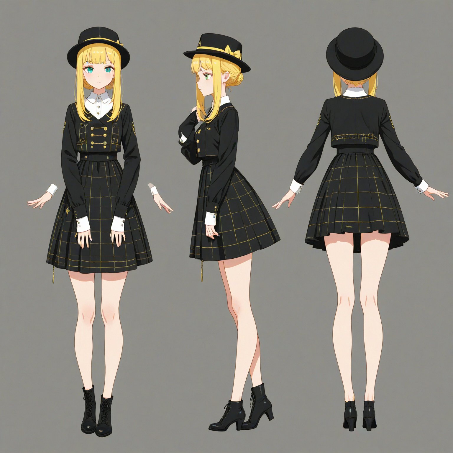 1970-1979 fashion,  Headwear,  turnaround by 幽鬼処刑人２年目 on Tensor.Art