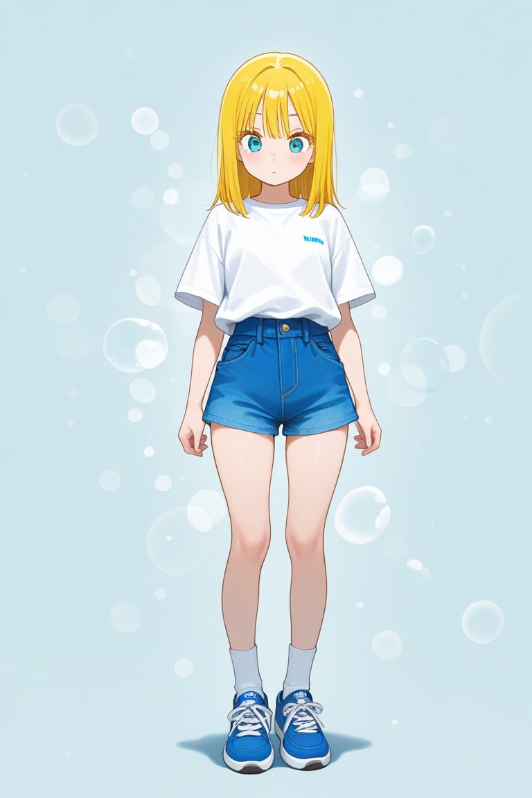 Bubble background,  1girl,  medium hair by 幽鬼処刑人２年目 on Tensor.Art