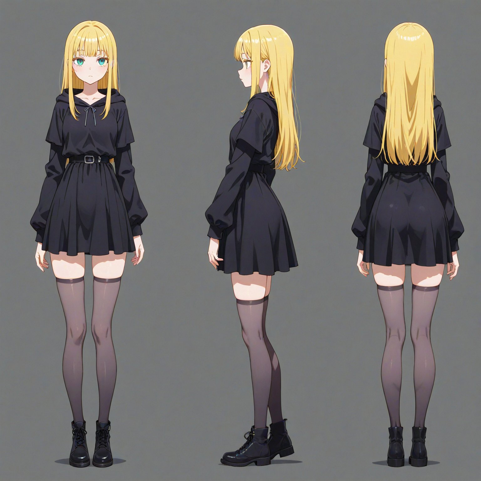 Perky Goth,  turnaround,  full body by 幽鬼処刑人２年目 on Tensor.Art