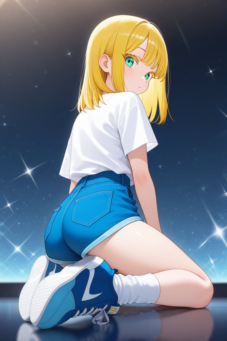 Sparkle background,  1girl,  medium hair by 幽鬼処刑人２年目 on Tensor.Art