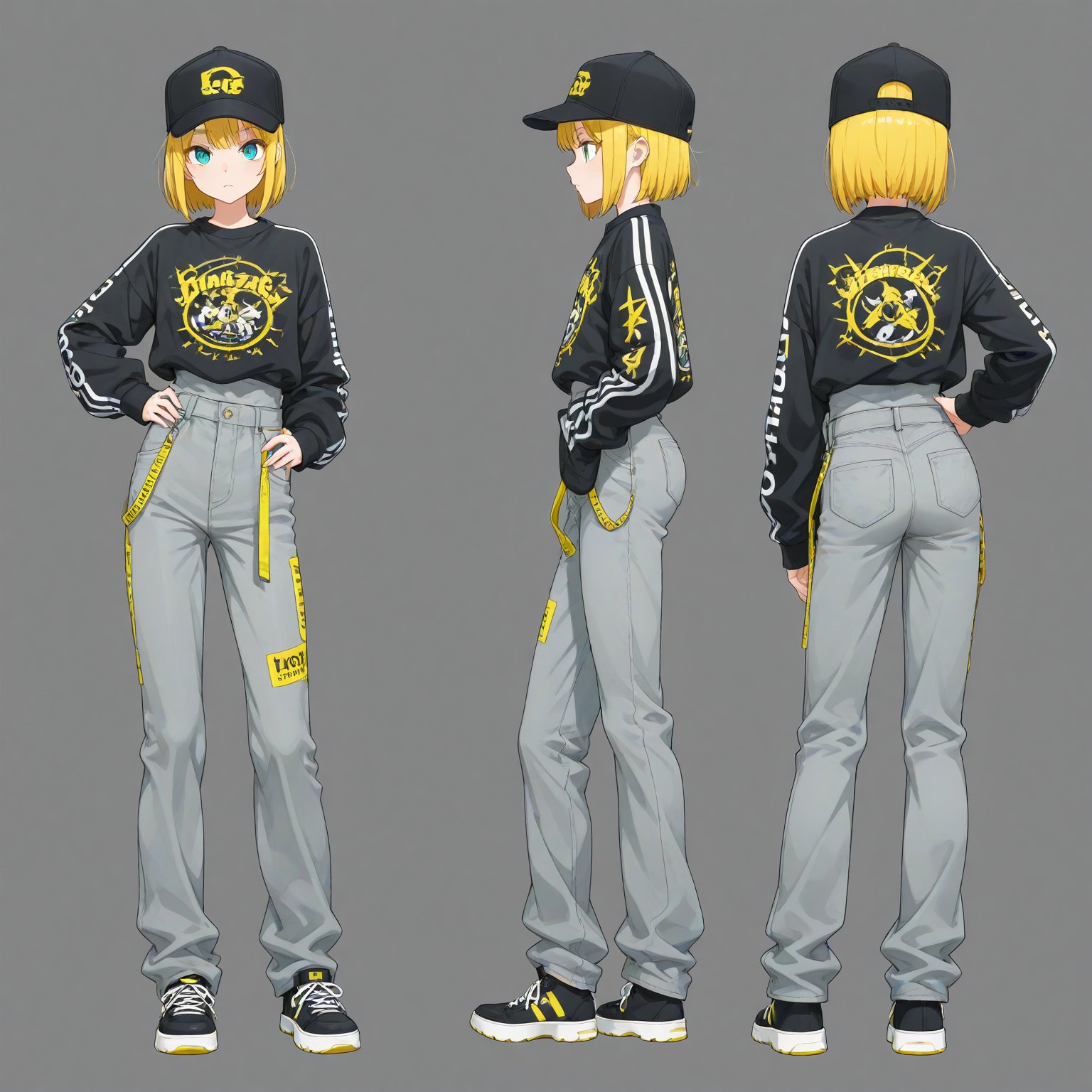 Hip hop fashion,  Headwear,  turnaround by 幽鬼処刑人２年目 on Tensor.Art