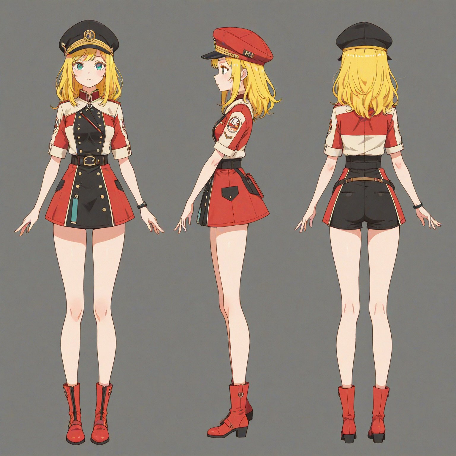 1980-1989 fashion,  Headwear,  turnaround by 幽鬼処刑人２年目 on Tensor.Art