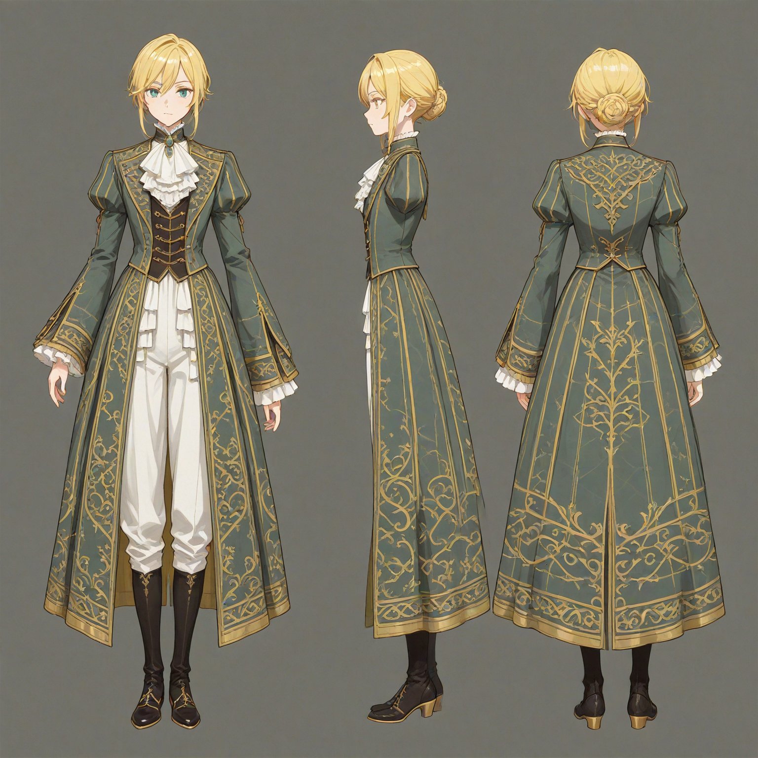 Aristocratic clothes,  turnaround,  simple background by 幽鬼処刑人２年目 on Tensor.Art