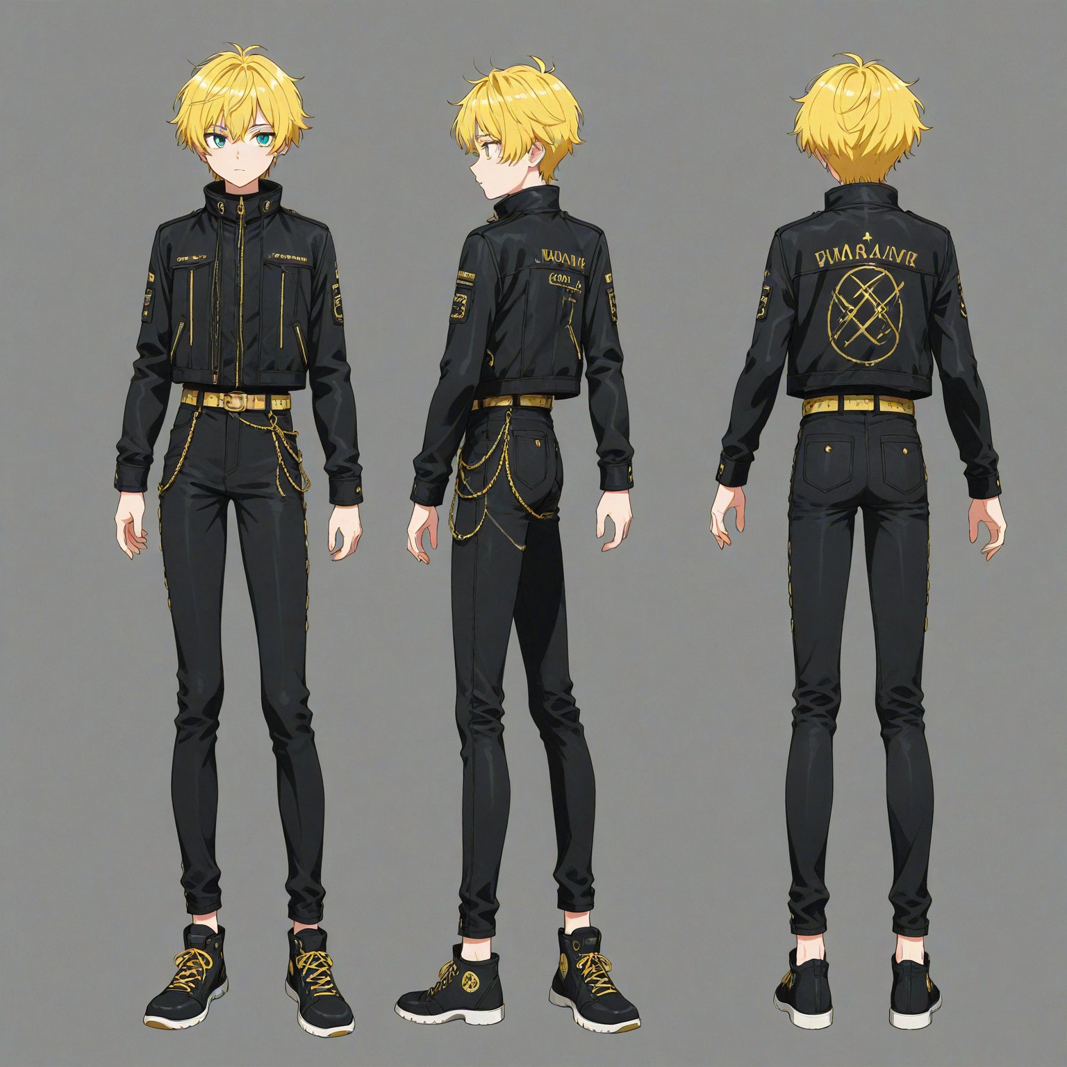 1990-1999 fashion,  turnaround,  simple background by 幽鬼処刑人２年目 on Tensor.Art
