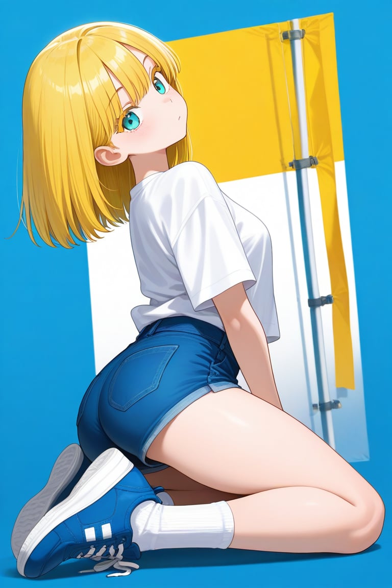 Flag background,  1girl,  medium hair by 幽鬼処刑人２年目 on Tensor.Art