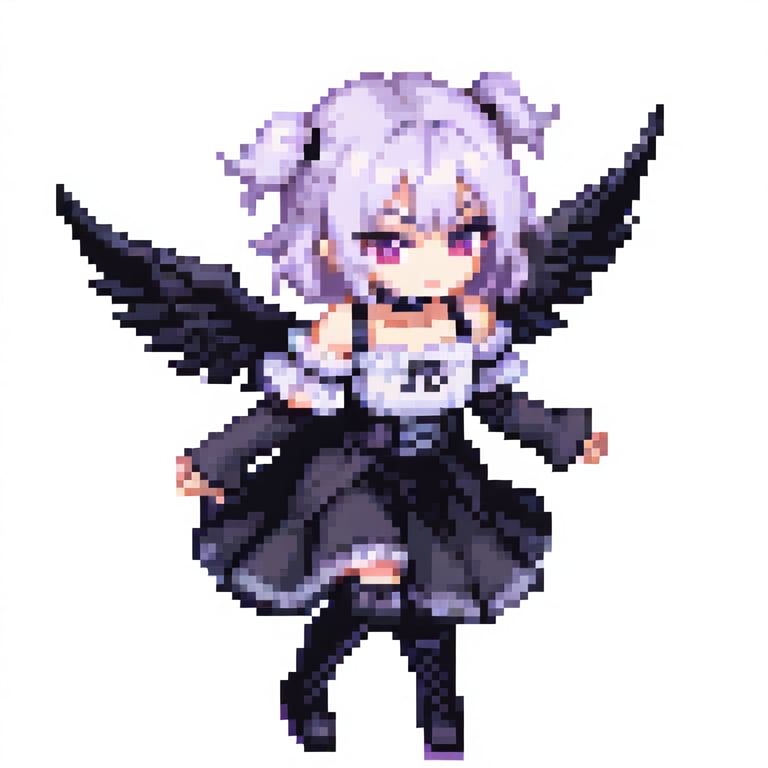 light purple short hair,  short twintails,  hair tie by 幽鬼処刑人２年目 on Tensor.Art