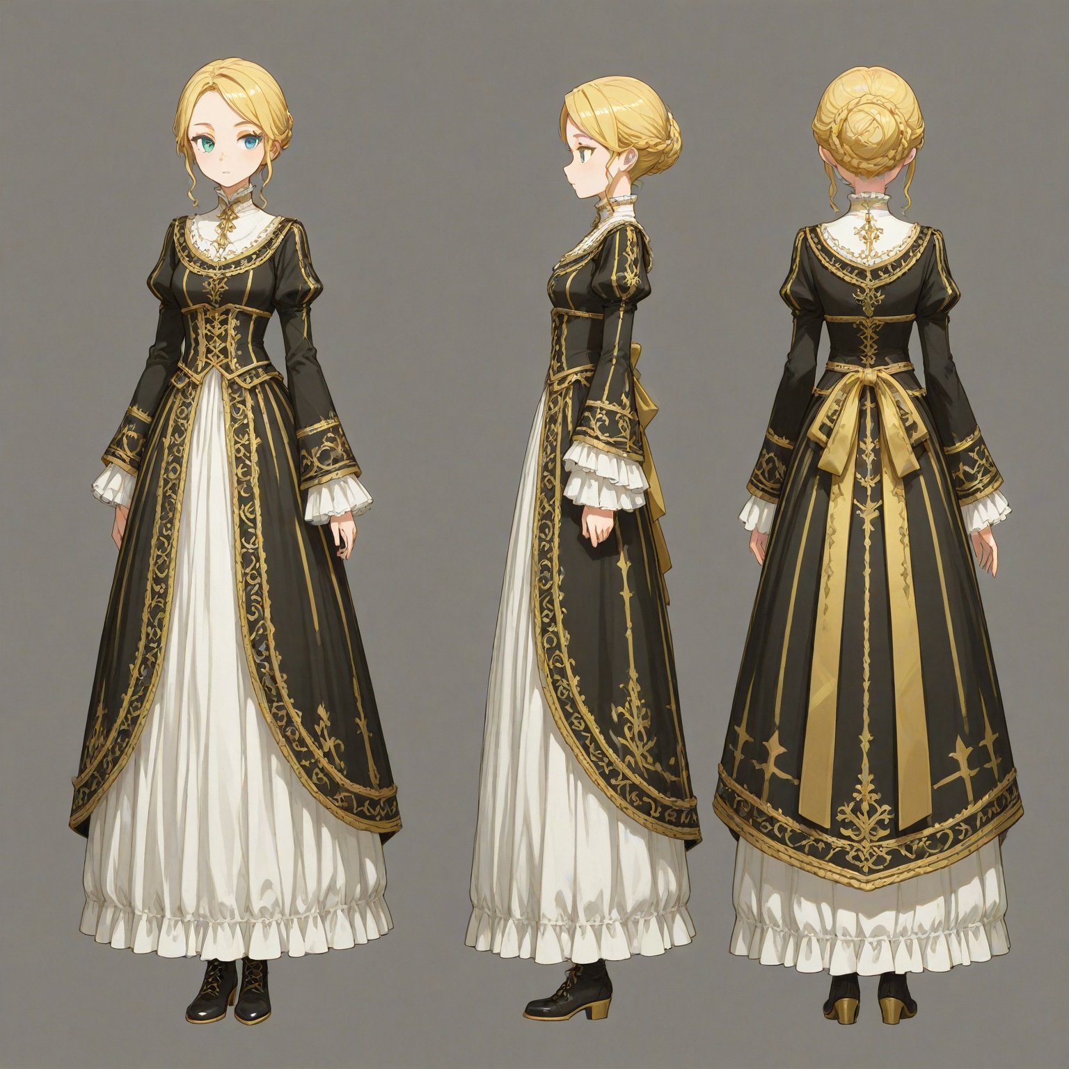 Aristocratic clothes,  turnaround,  simple background by 幽鬼処刑人２年目 on Tensor.Art