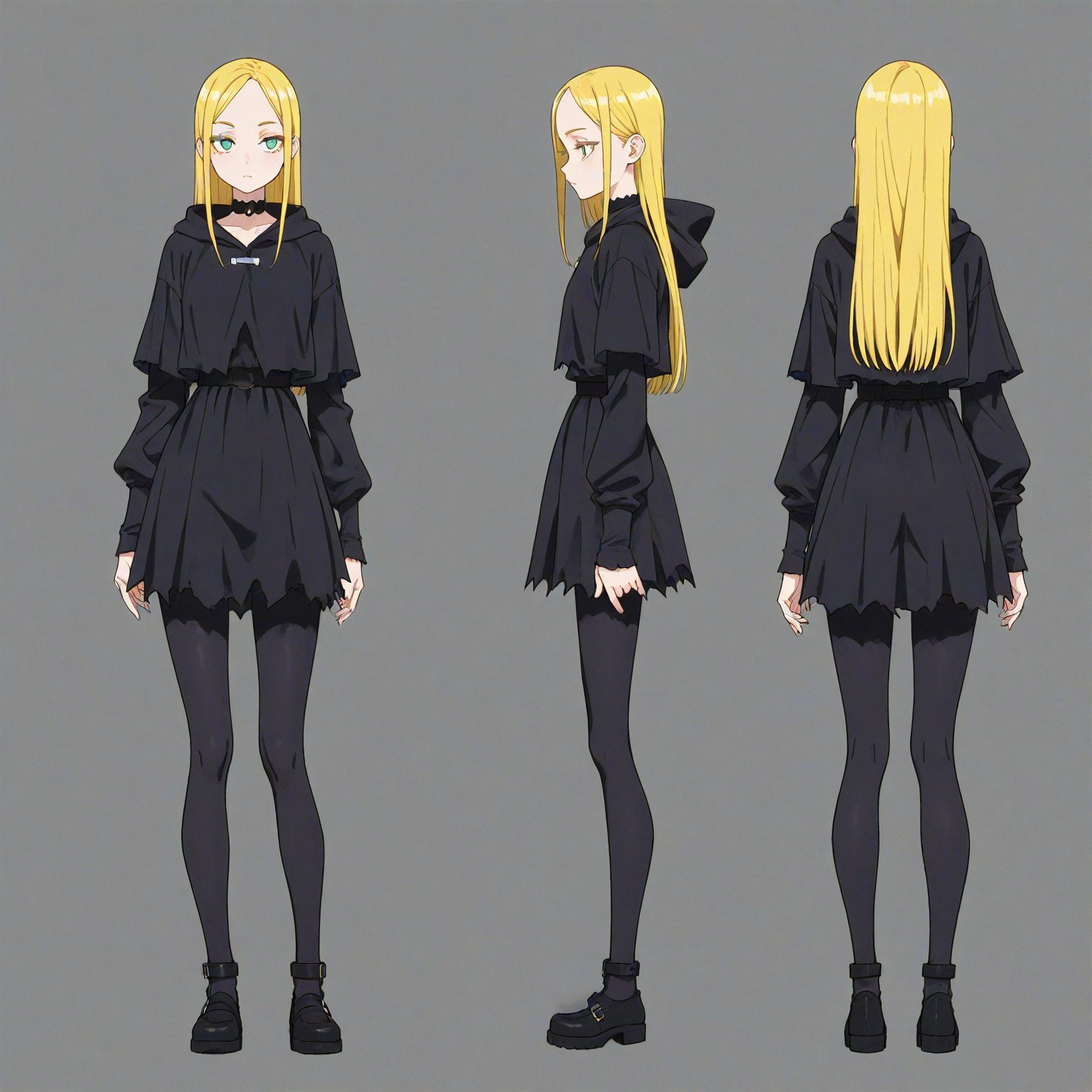 Perky Goth,  turnaround,  full body by 幽鬼処刑人２年目 on Tensor.Art