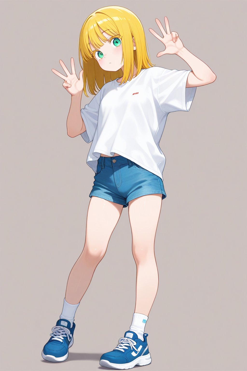 Middle w,  1girl,  medium hair by 幽鬼処刑人２年目 on Tensor.Art