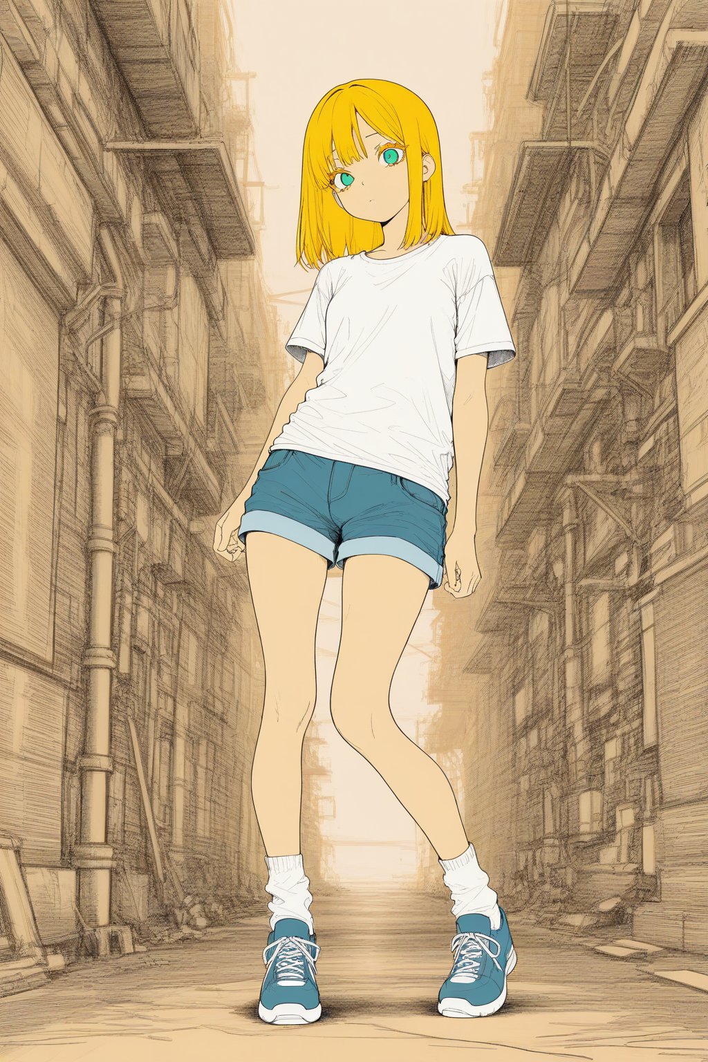 (Sepia,  Limited palette,  Hatching by 幽鬼処刑人２年目 on Tensor.Art
