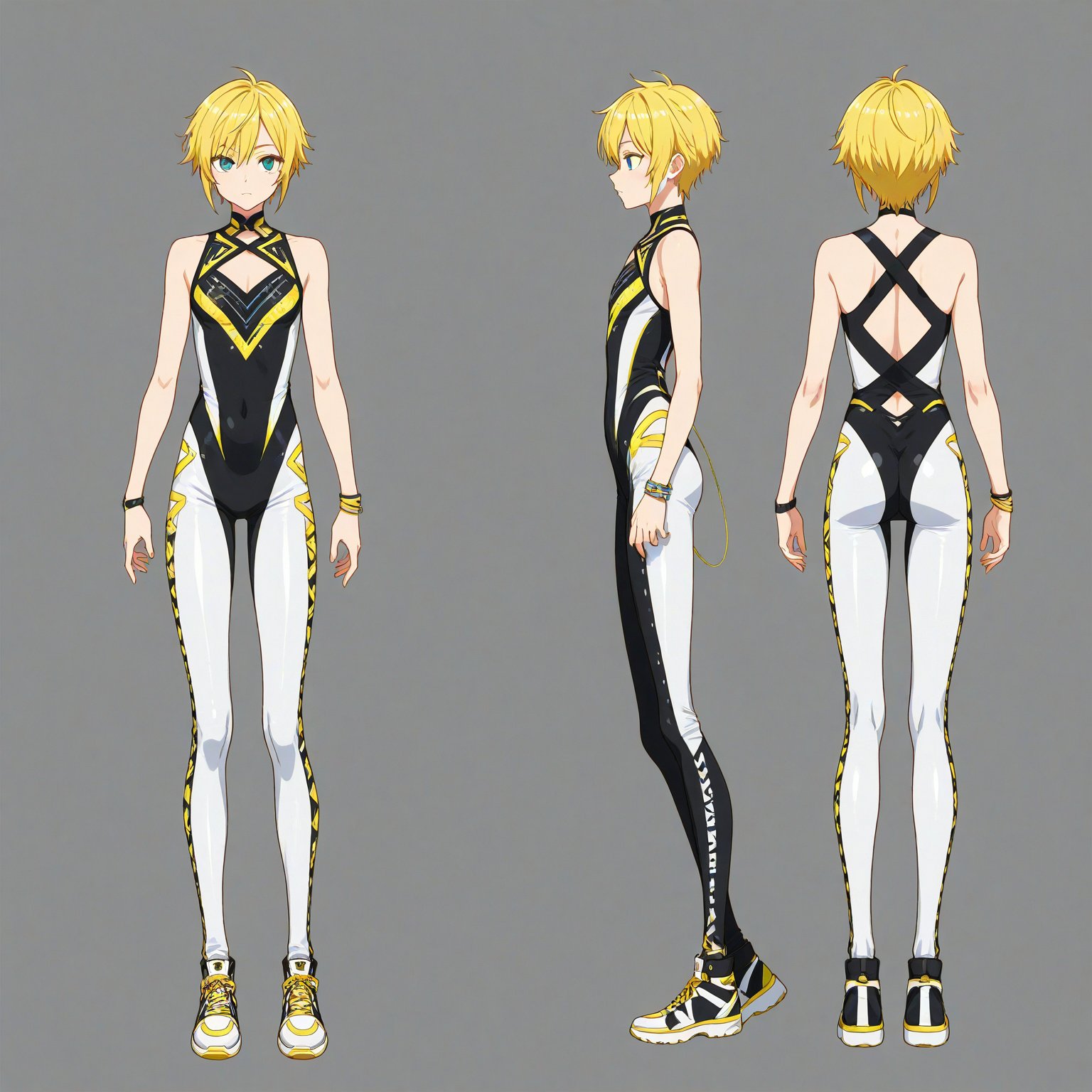 Rave party fashion,  turnaround,  full body by 幽鬼処刑人２年目 on Tensor.Art