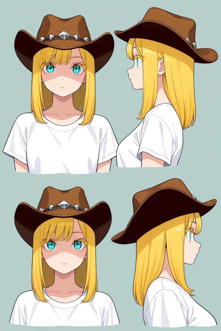 Cowboy hat,  portrait,  reference sheet by 幽鬼処刑人２年目 on Tensor.Art