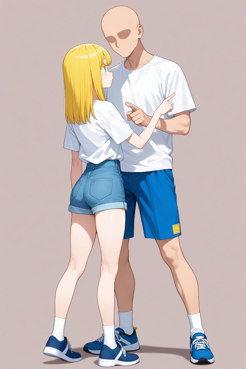 Pointing at another,  Faceless male,  1girl by 幽鬼処刑人２年目 on Tensor.Art