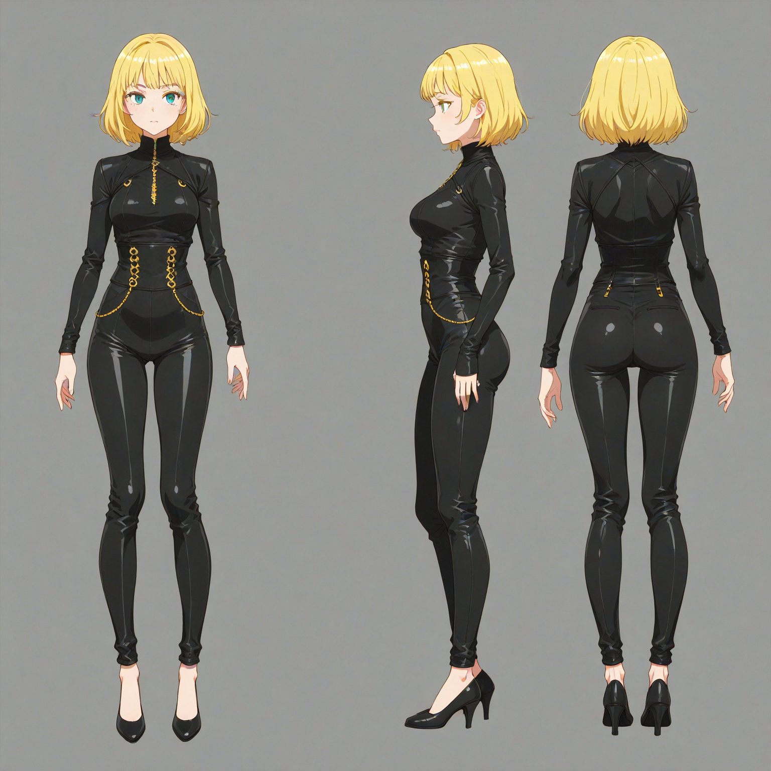 1970-1979 fashion,  turnaround,  simple background by 幽鬼処刑人２年目 on Tensor.Art
