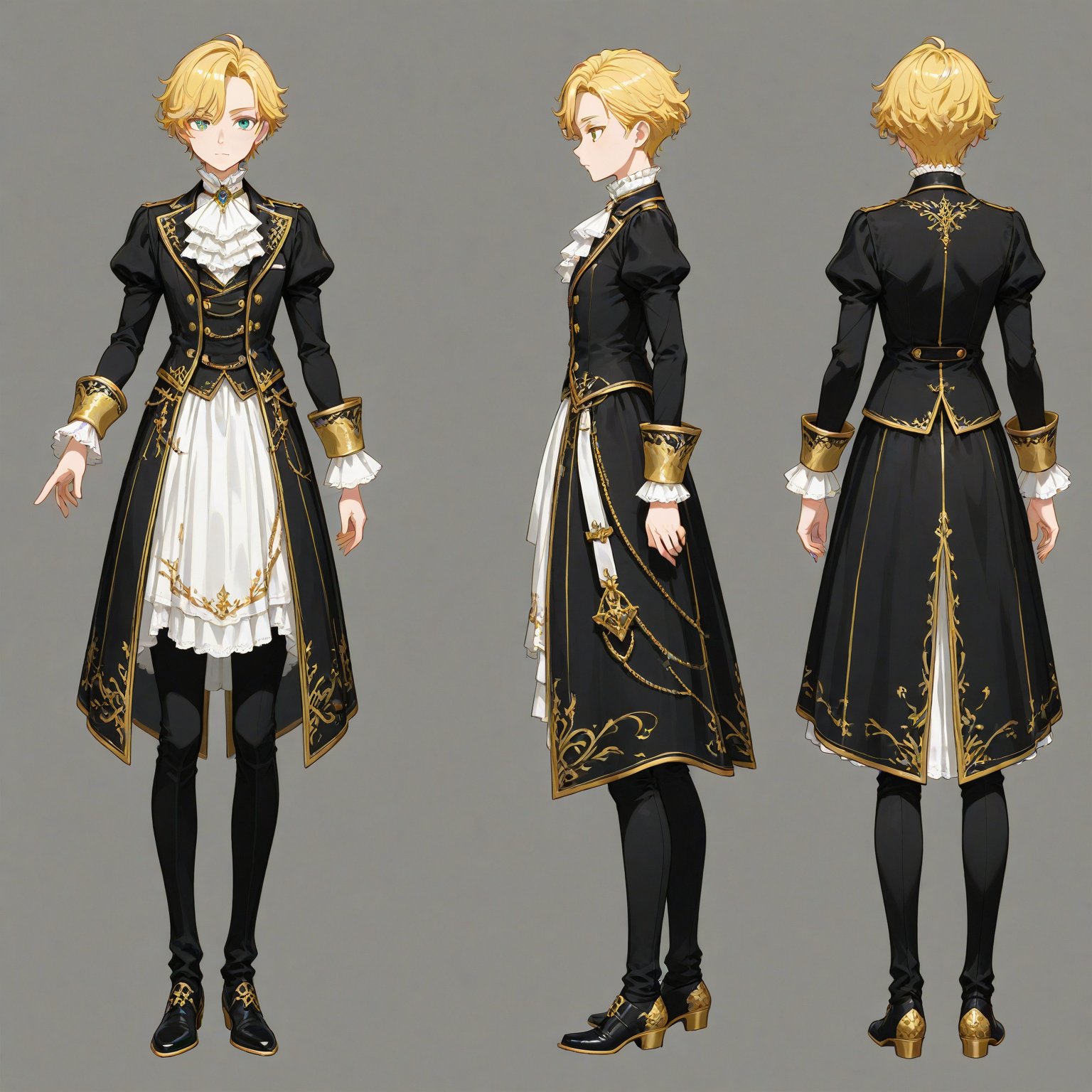 Aristocratic clothes,  turnaround,  simple background by 幽鬼処刑人２年目 on Tensor.Art