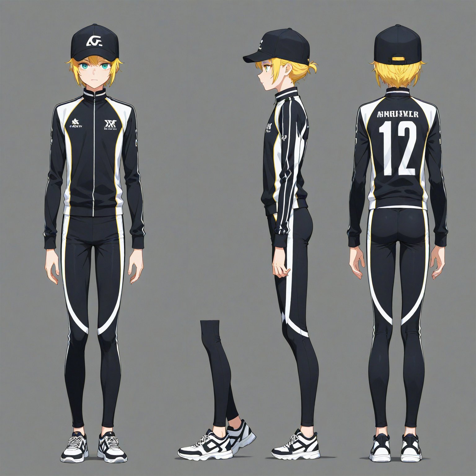 Sportswear,  Headwear,  turnaround by 幽鬼処刑人２年目 on Tensor.Art