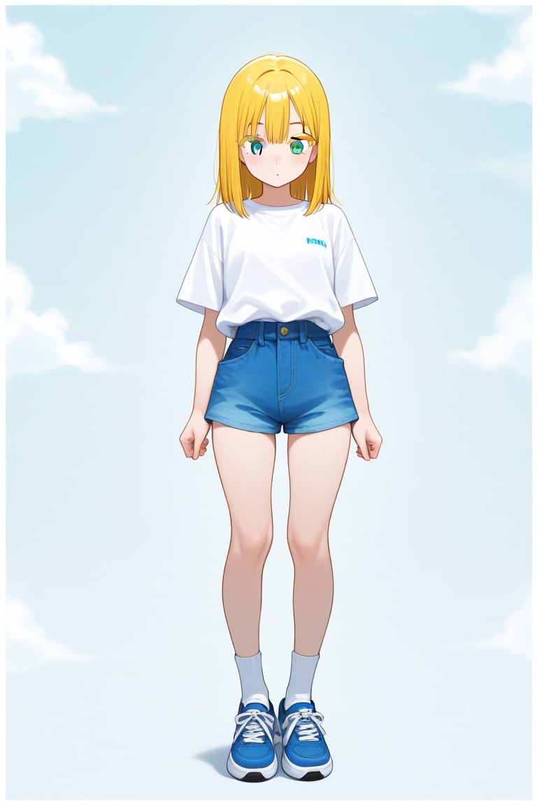 Cloud background,  1girl,  medium hair by 幽鬼処刑人２年目 on Tensor.Art