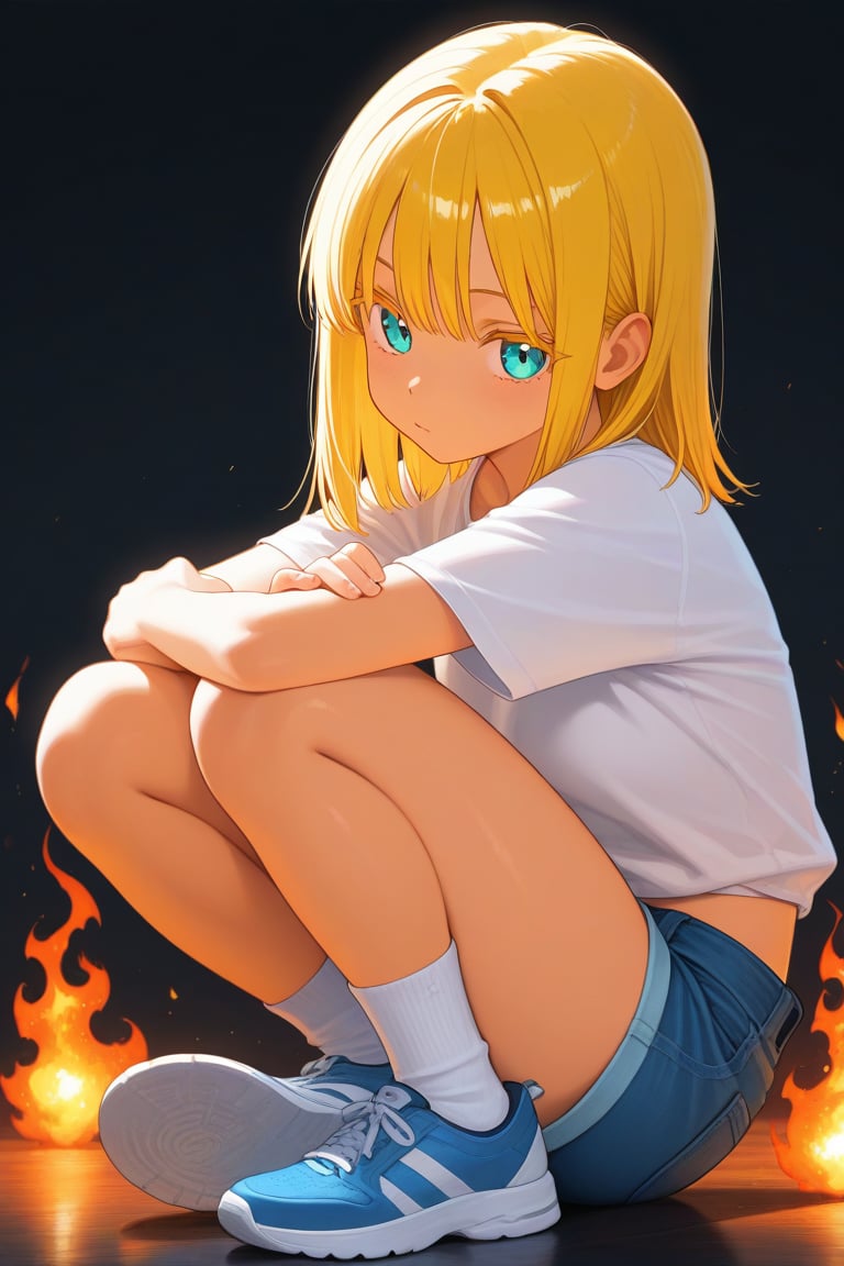 Fire theme,  1girl,  medium hair by 幽鬼処刑人２年目 on Tensor.Art