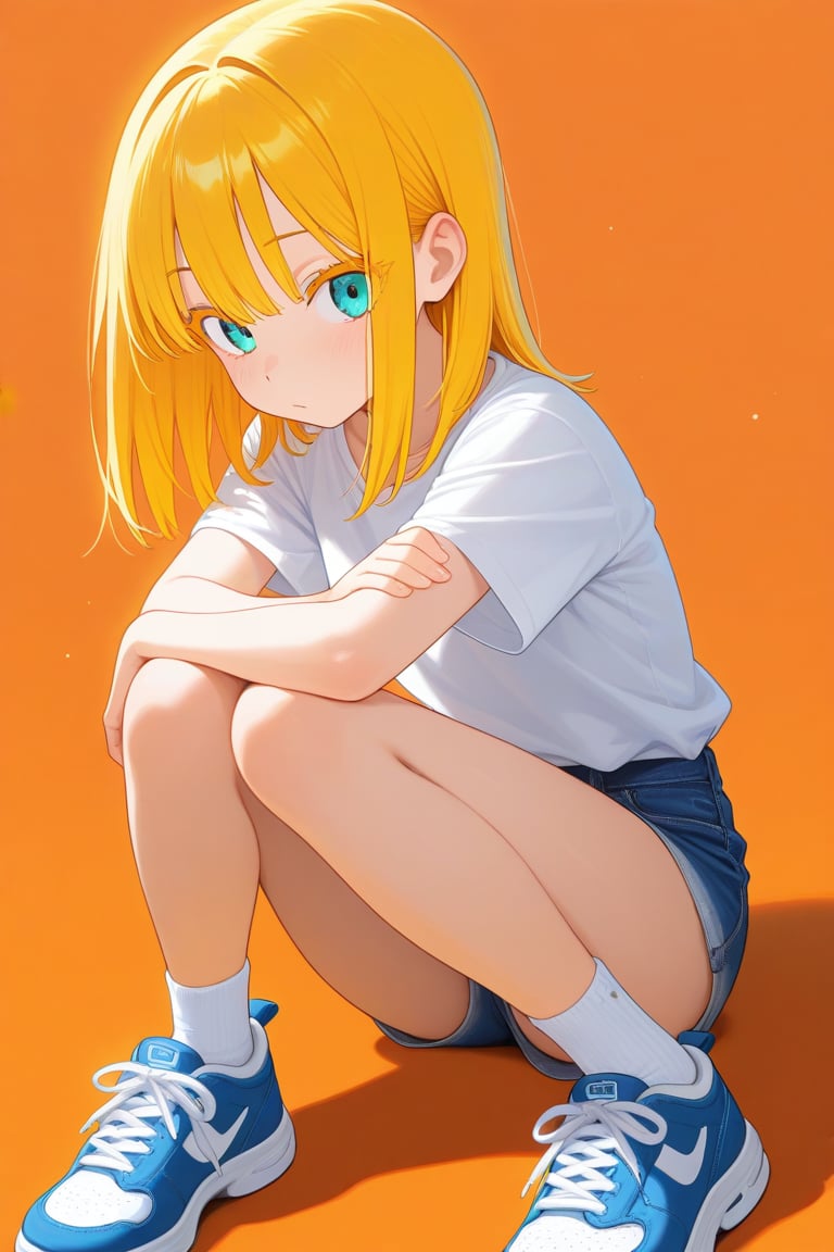 Orange theme,  1girl,  medium hair by 幽鬼処刑人２年目 on Tensor.Art