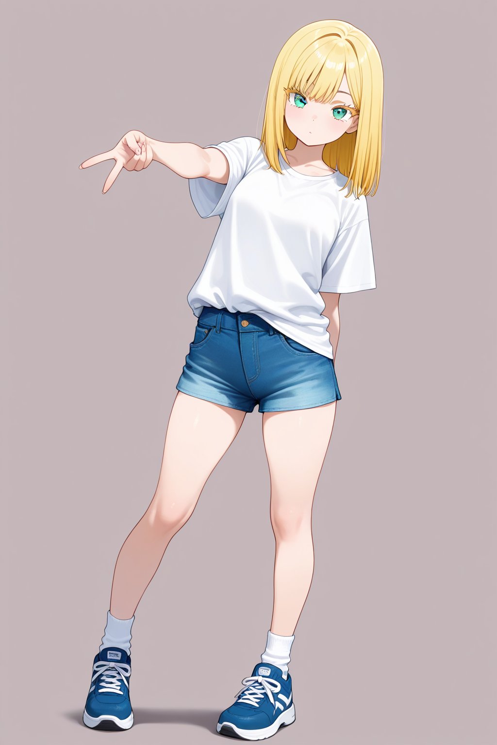 Gyaru v,  1girl,  medium hair by 幽鬼処刑人２年目 on Tensor.Art