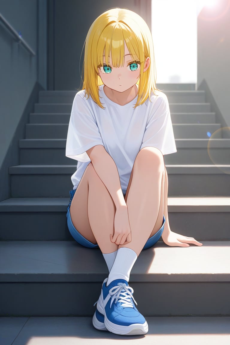 Lens flare,  1girl,  medium hair by 幽鬼処刑人２年目 on Tensor.Art