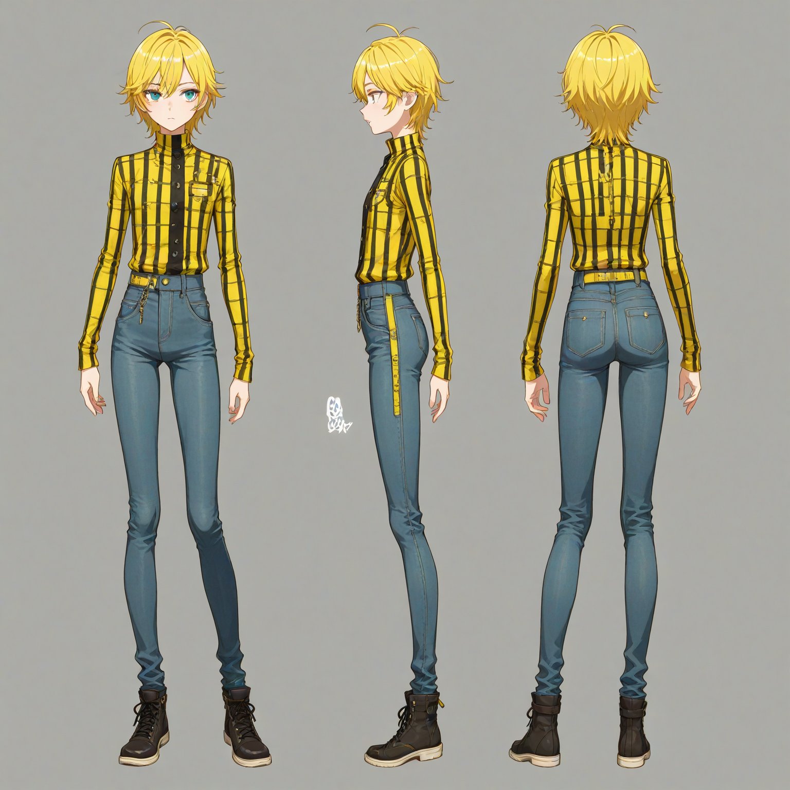 2000-2009 fashion,  turnaround,  simple background by 幽鬼処刑人２年目 on Tensor.Art