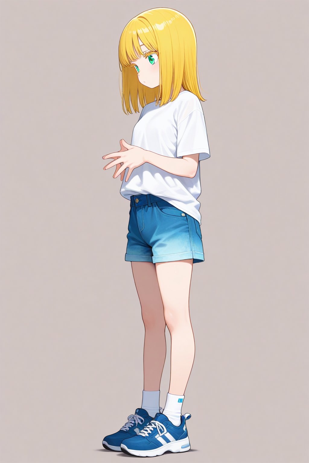 Steepled fingers,  1girl,  medium hair by 幽鬼処刑人２年目 on Tensor.Art