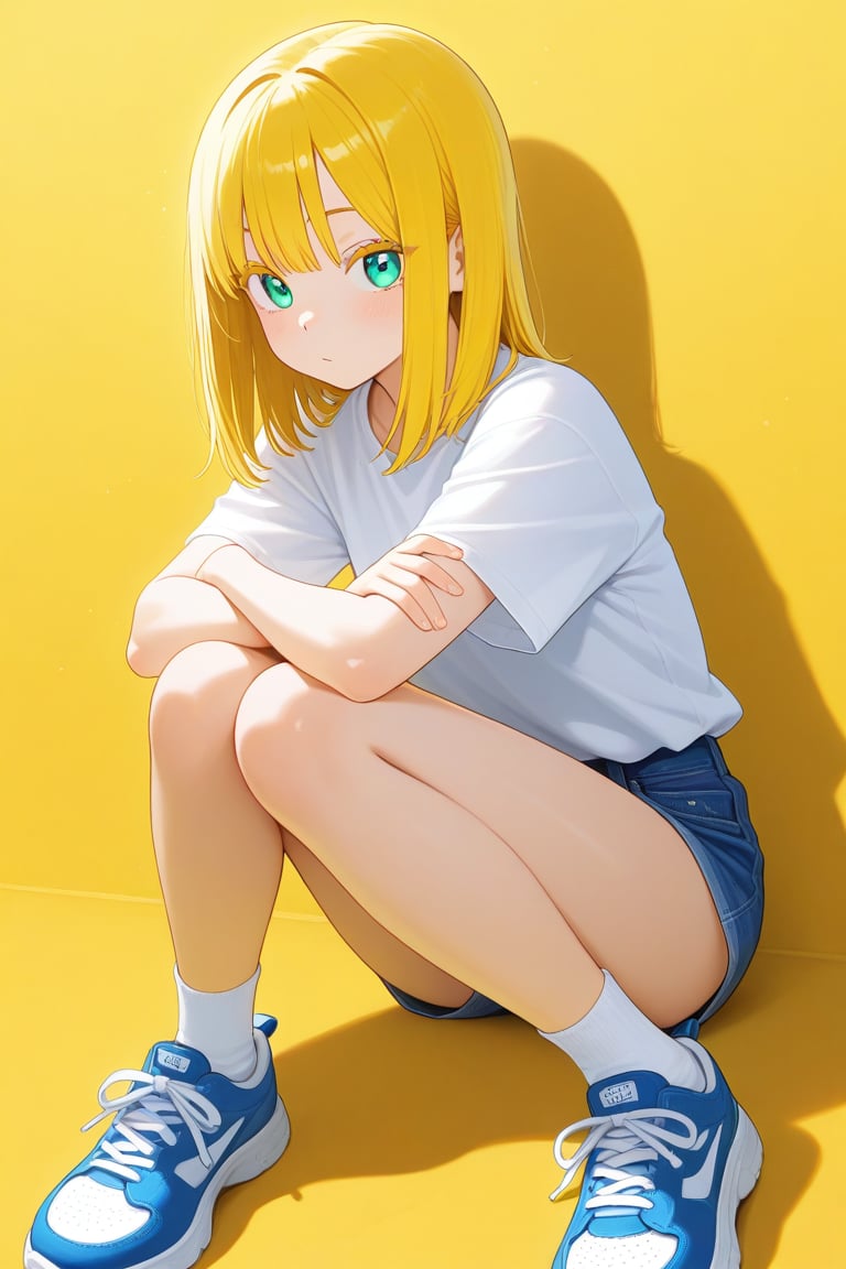 Yellow theme,  1girl,  medium hair by 幽鬼処刑人２年目 on Tensor.Art