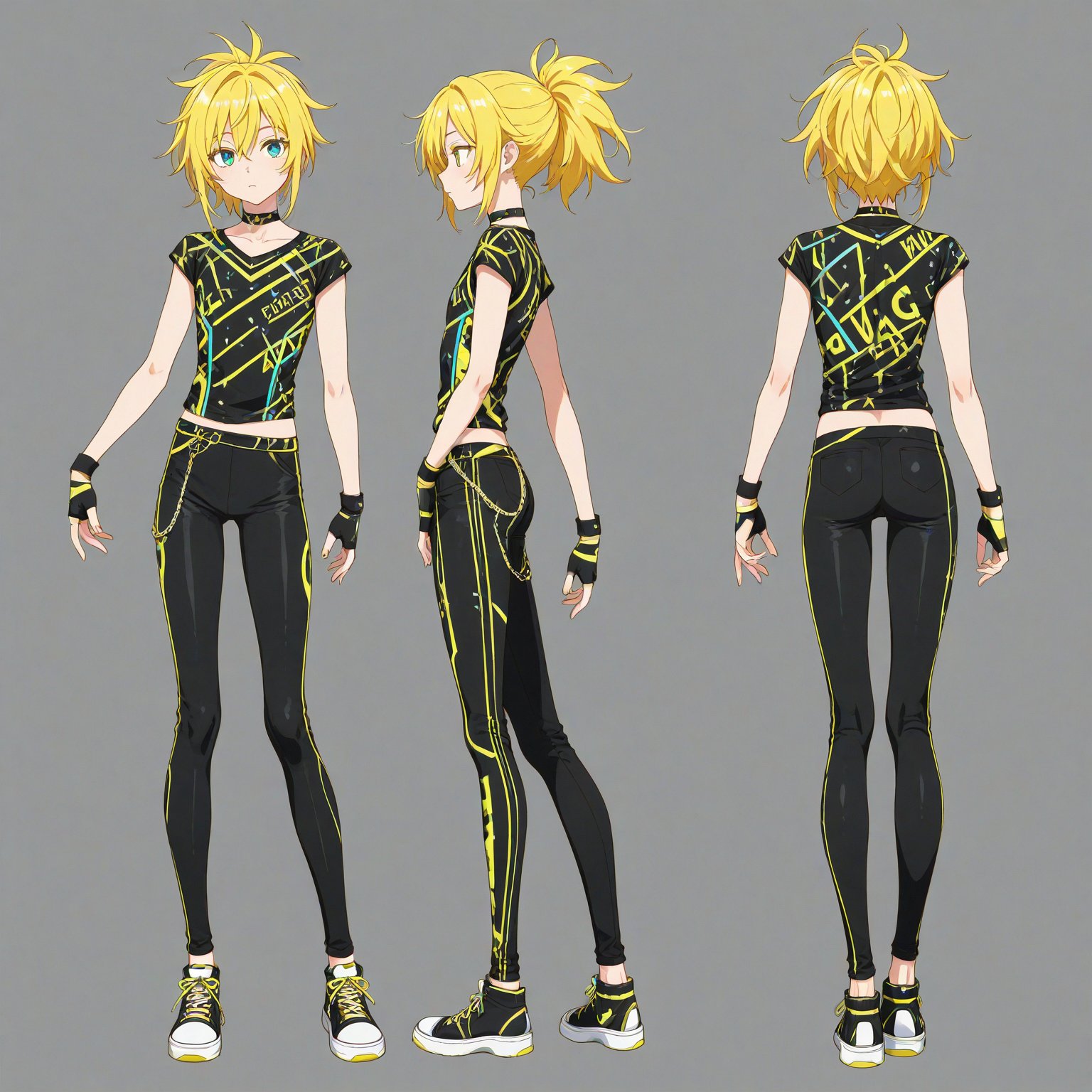 Rave party fashion,  turnaround,  full body by 幽鬼処刑人２年目 on Tensor.Art
