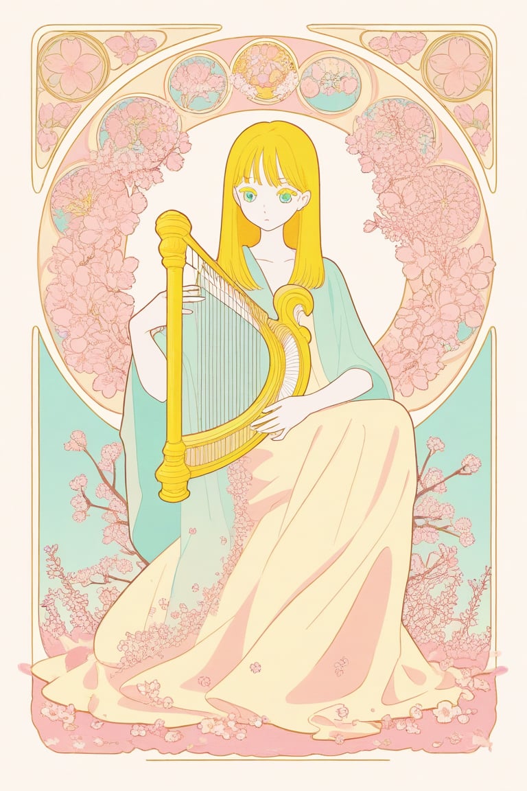Art Nouveau blending,  Pastel colors,  Worm color by 幽鬼処刑人２年目 on Tensor.Art