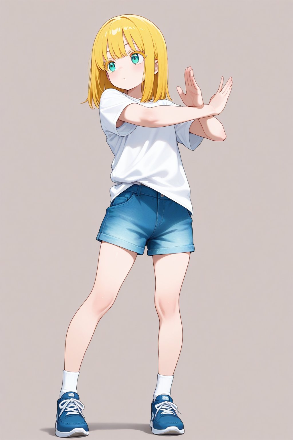 X arms,  1girl,  medium hair by 幽鬼処刑人２年目 on Tensor.Art