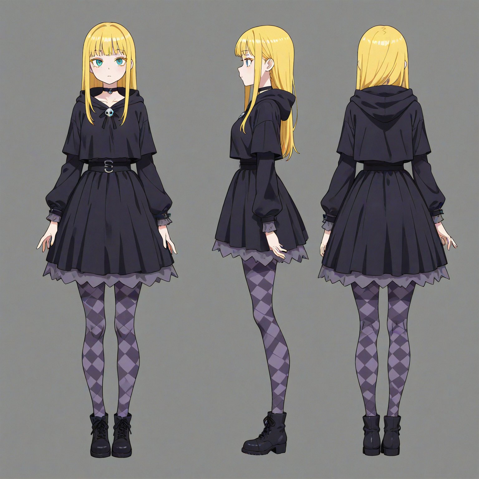 Perky Goth,  turnaround,  full body by 幽鬼処刑人２年目 on Tensor.Art