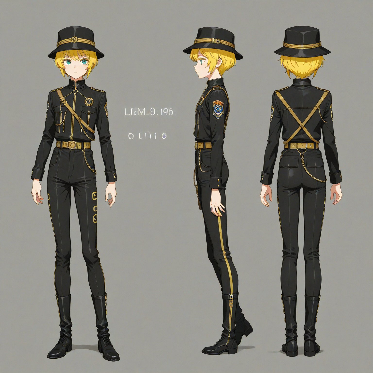1980-1989 fashion,  Headwear,  turnaround by 幽鬼処刑人２年目 on Tensor.Art