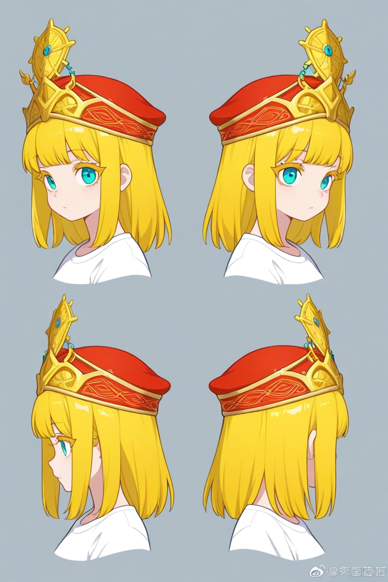 Red cap chaoguan crown,  portrait,  reference sheet by 幽鬼処刑人２年目 on Tensor.Art