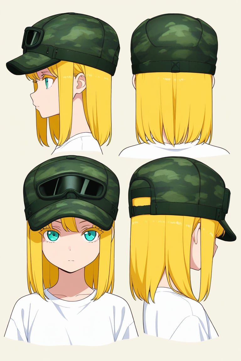 Camouflage headwear,  portrait,  reference sheet by 幽鬼処刑人２年目 on Tensor.Art