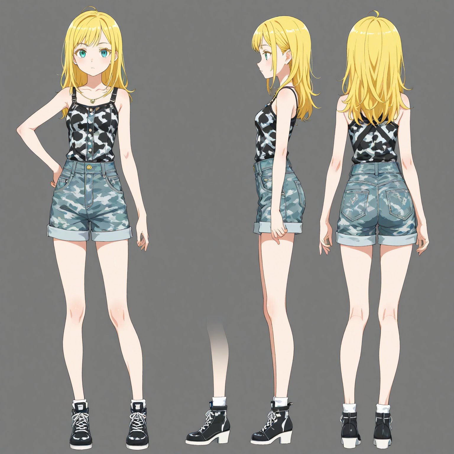 2000-2009 fashion,  turnaround,  simple background by 幽鬼処刑人２年目 on Tensor.Art