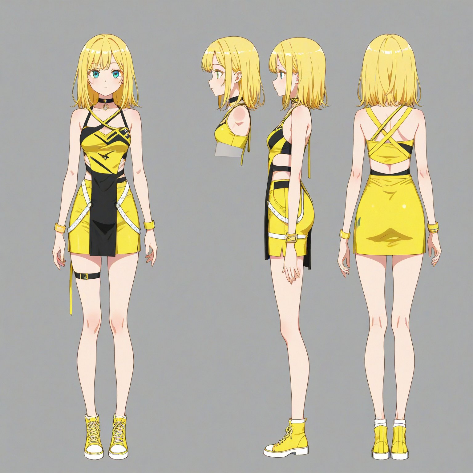 Rave party fashion,  turnaround,  full body by 幽鬼処刑人２年目 on Tensor.Art