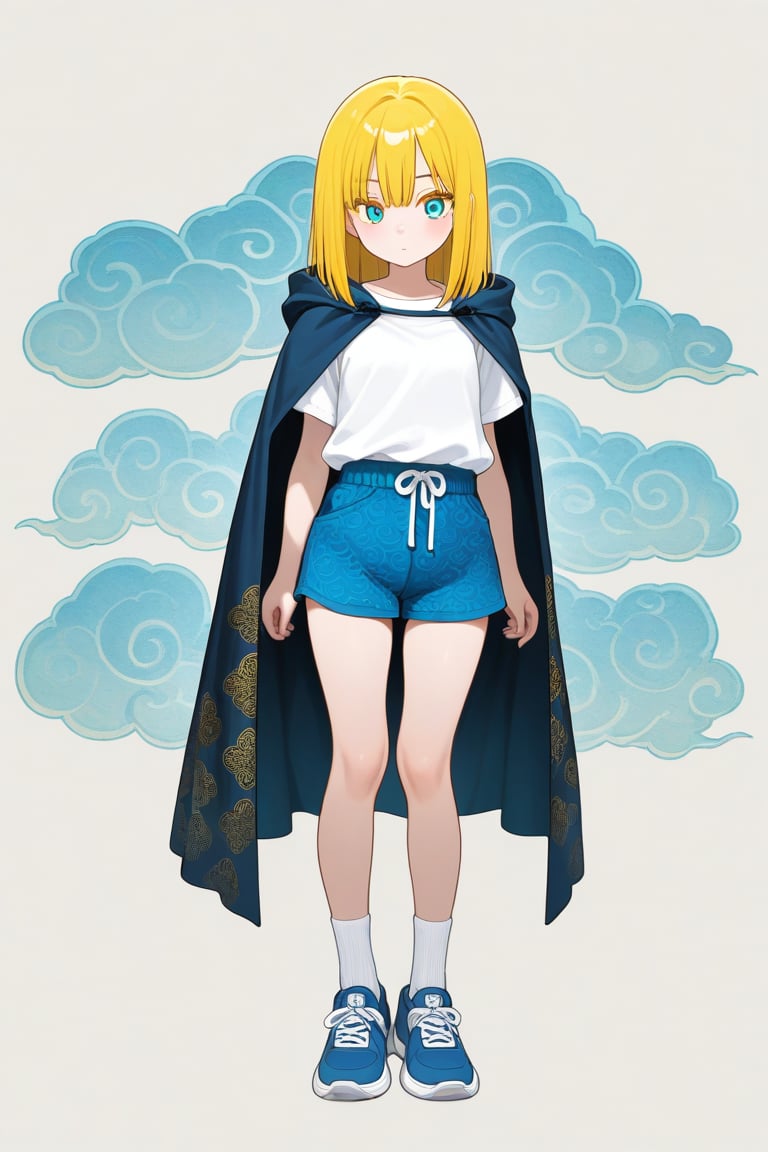 Chinese whorled clouds pattern,  Cloak,  1girl by 幽鬼処刑人２年目 on Tensor.Art