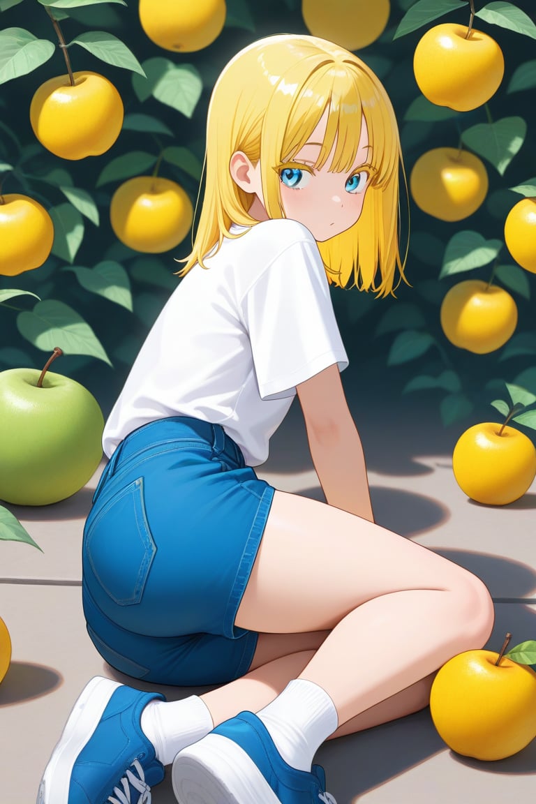Fruit background,  1girl,  medium hair by 幽鬼処刑人２年目 on Tensor.Art