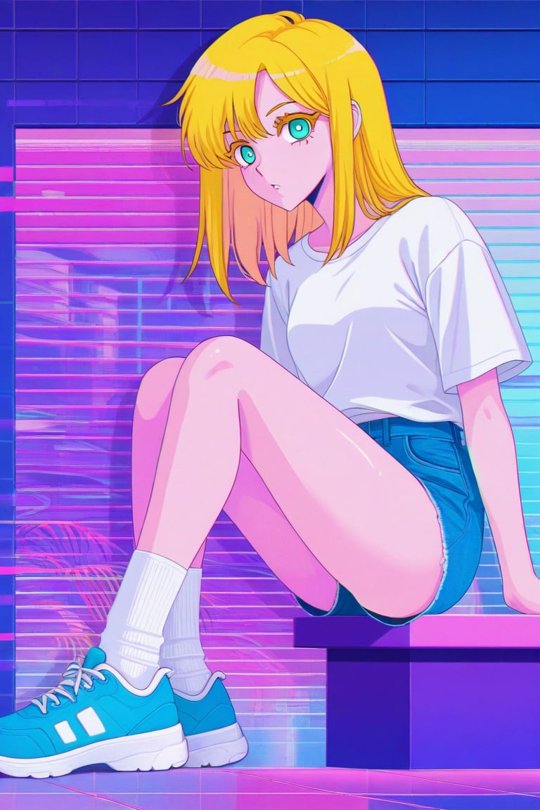 (((((Vaporwave))))),  1girl,  medium hair by 幽鬼処刑人２年目 on Tensor.Art