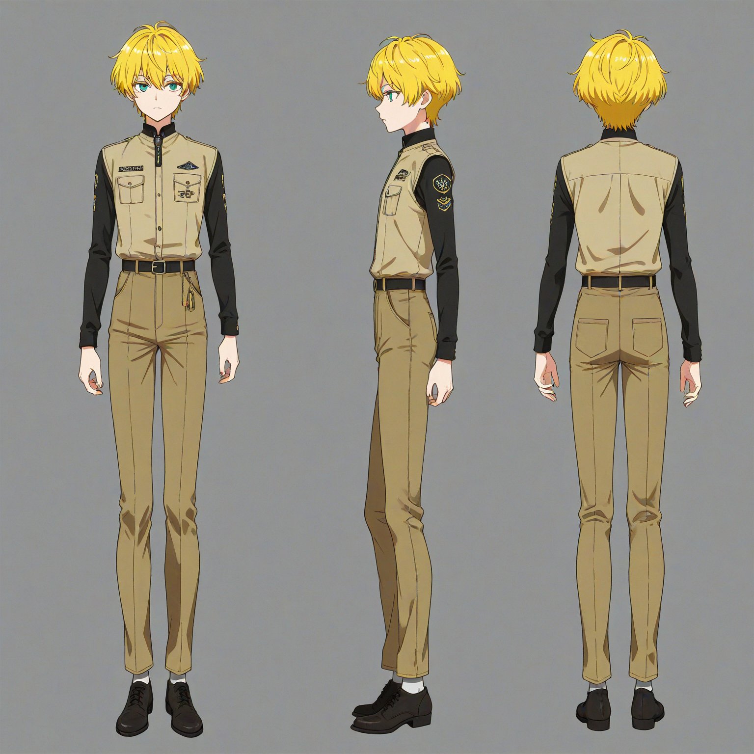 1980-1989 fashion,  turnaround,  simple background by 幽鬼処刑人２年目 on Tensor.Art