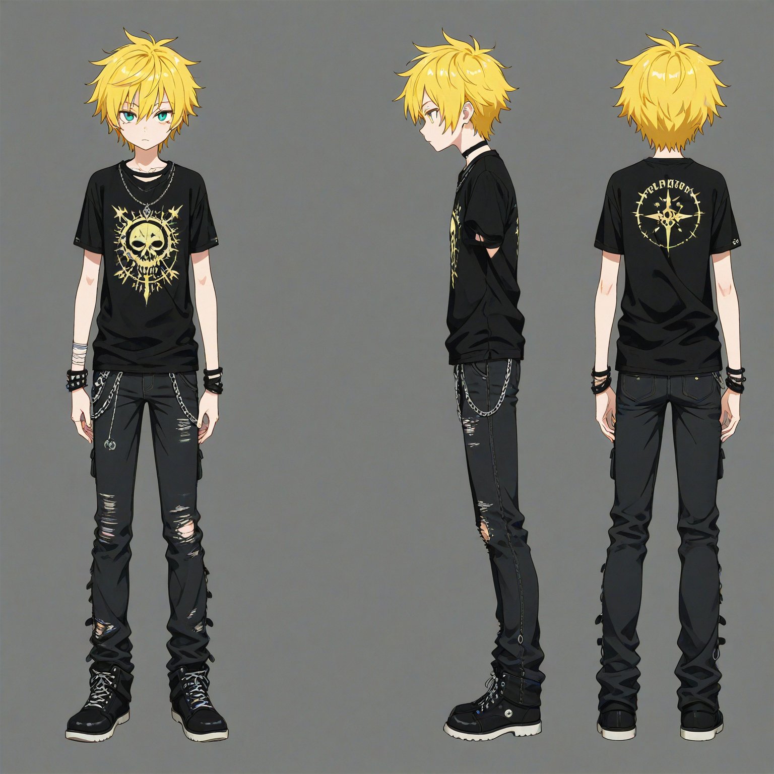 Punk,  turnaround,  full body by 幽鬼処刑人２年目 on Tensor.Art