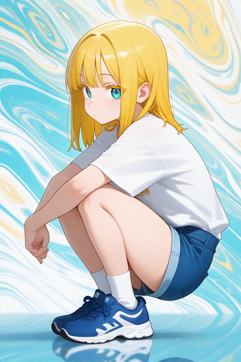 Abstract background,  1girl,  medium hair by 幽鬼処刑人２年目 on Tensor.Art