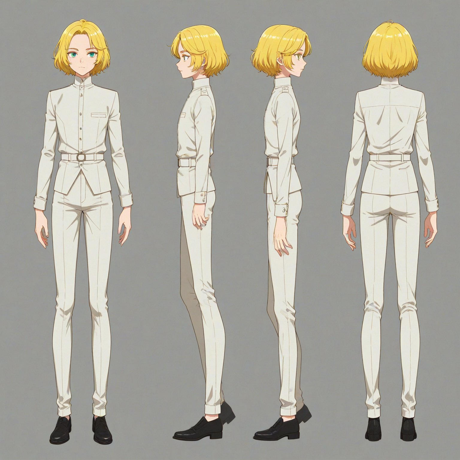 1970-1979 fashion,  turnaround,  simple background by 幽鬼処刑人２年目 on Tensor.Art