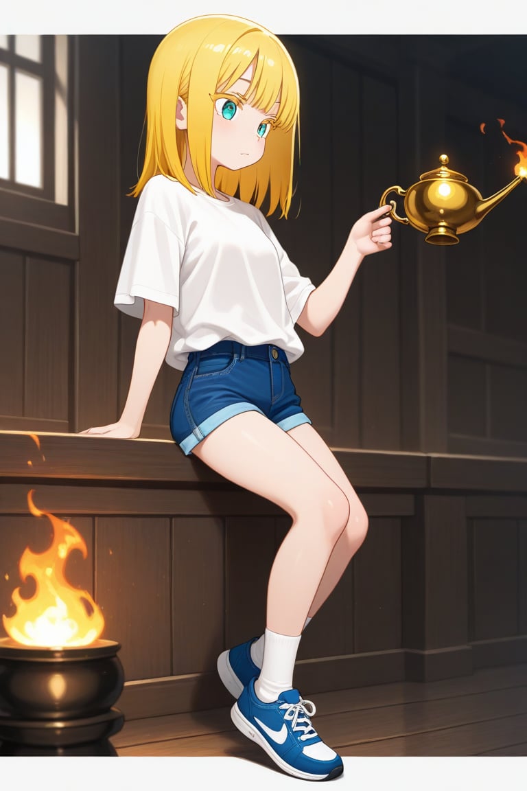 Oil lamp,  Fire,  1girl by 幽鬼処刑人２年目 on Tensor.Art