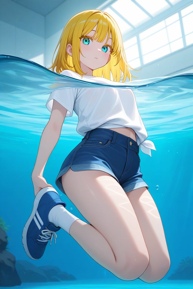Partially underwater shot,  1girl,  medium hair by 幽鬼処刑人２年目 on Tensor.Art