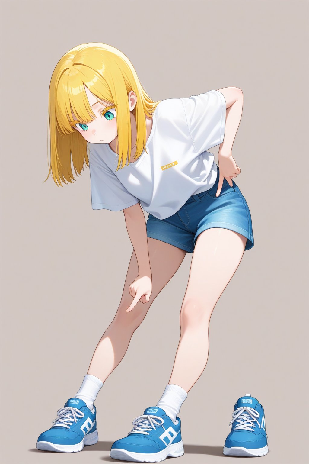 Pointing down,  1girl,  medium hair by 幽鬼処刑人２年目 on Tensor.Art